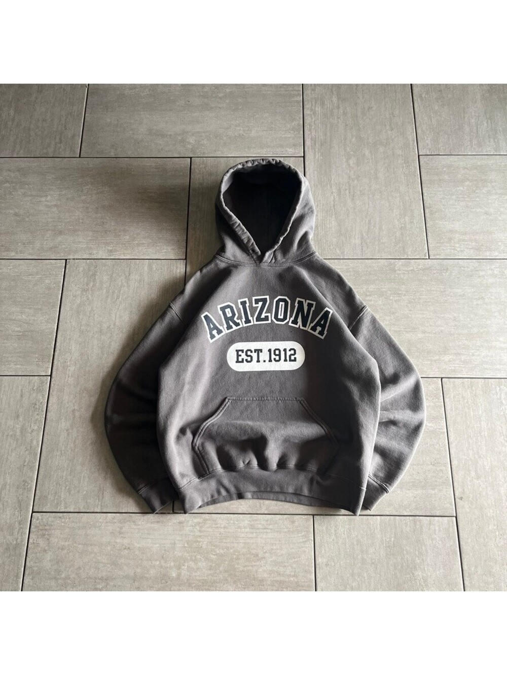 Gildan Arizona Est. 1912 Gray Pullover Hoodie Medium